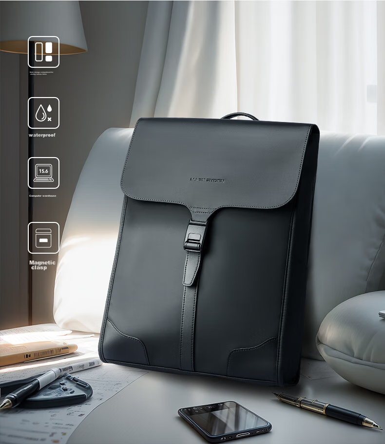 MARK RYDEN Nordic Style Backpack for Men And Women, Magnetic Buckle Bookbag, Travel Bag, Simple Luxury Laptop Bag MR1611 4