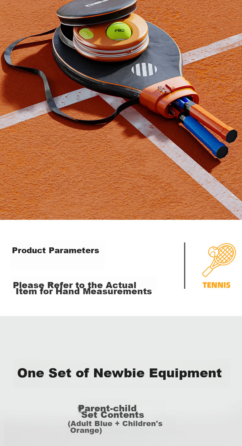 FEIERDUN FED Tennis Rebound Trainer Racket for Beginners with Strings, Suitable for Adults And Children, Parent-Child Package 11