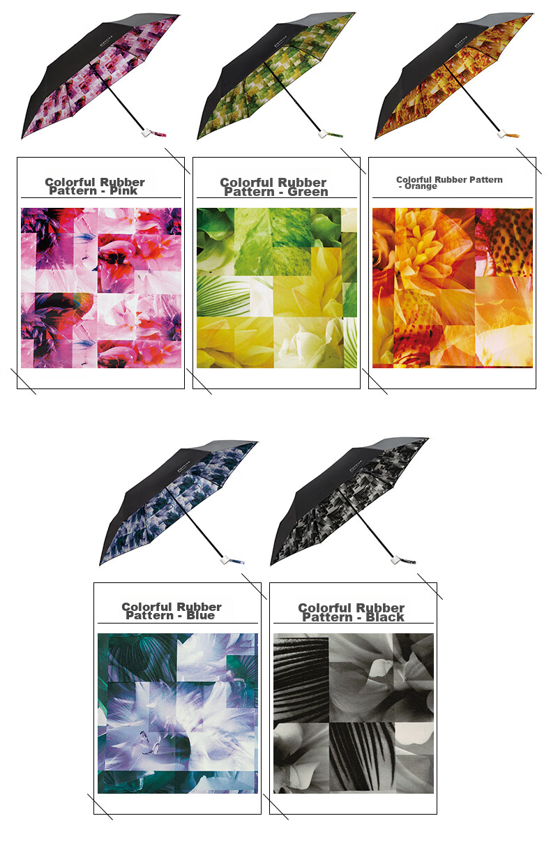 Wpc. Plantica Huadao Jia Huayang Co-Branded Colorful Black Umbrella, Sun And Rain Dual-Use Folding Parasol 9