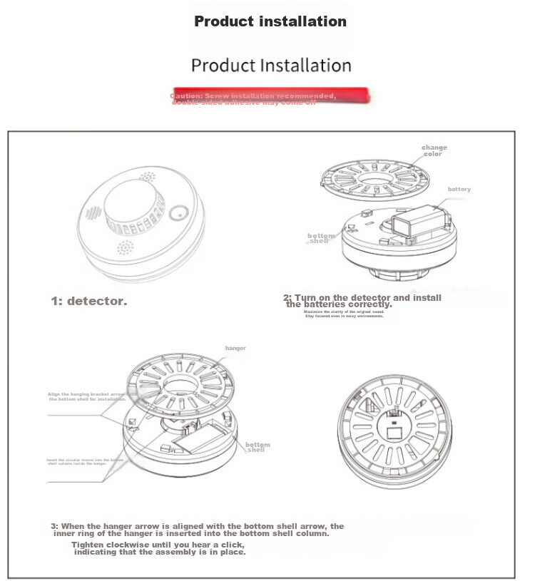 LFang PS-818 Smoke Alarm, Fire Detector with 3C Certification, Networked Fire System Host, 1-To 16