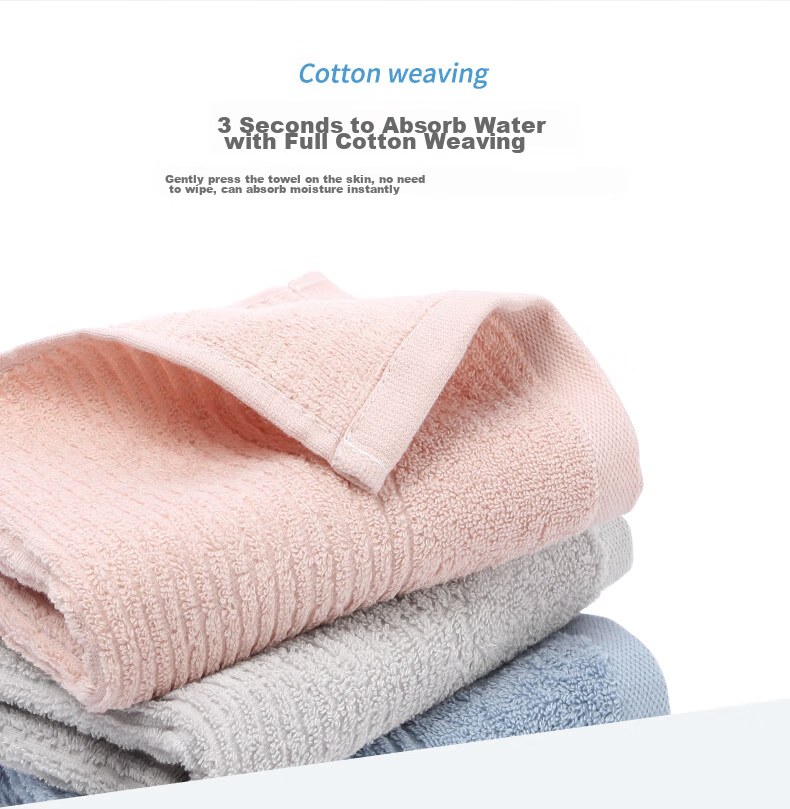 Grace 7A Antibacterial Towel, Pure Cotton, Highly Absorbent, 8-Pack, Xinjiang Long-Staple Cotton, Grade A, for Sports And Face Washing, 72*32cm, 75g/piece 4