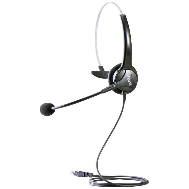 HION FOR600 Headset, Single-Ear Call Center Headphones, Customer Service Call Center Headset, Operator Earpiece - Direct Connection Telephone Crystal Head