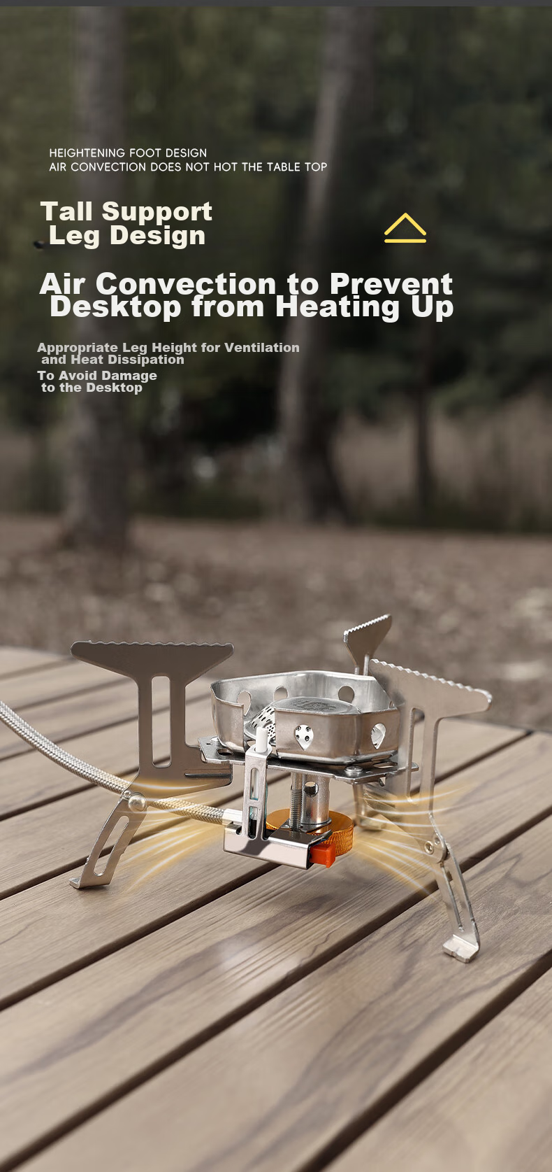 Jinyu Portable Cassette Stove Split Outdoor Windproof Burner Camping Tea Cooking Stove 8