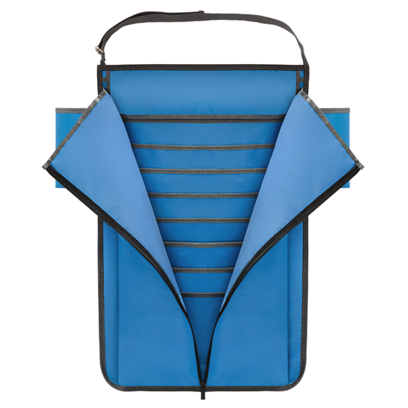 Jindeli Fourth Generation Upgraded Thickened Zipper Door, 10 Layers 15 Compartments Hanging Book Bag, Desk Organizer, Student Book Holder, School Desk Storage Bag, Miami Blue DC1930