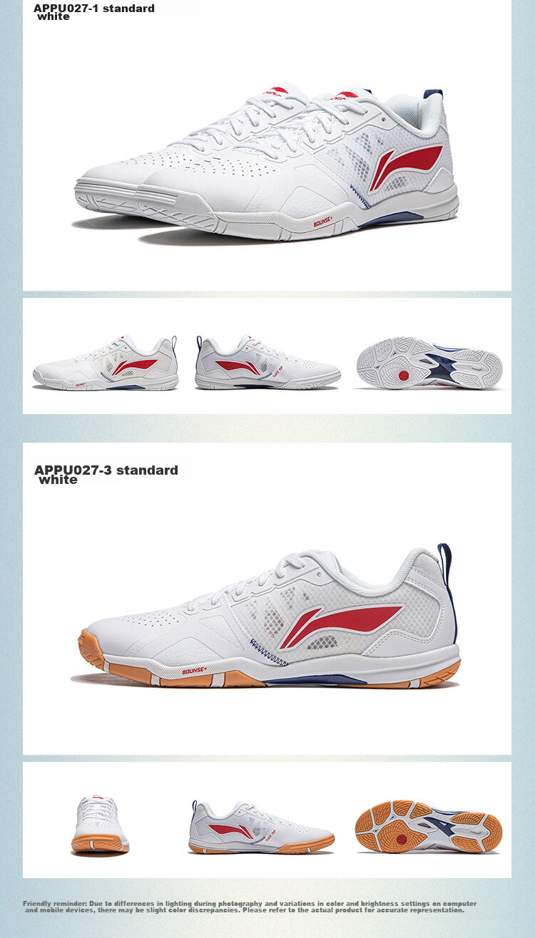 Li-Ning Table Tennis Shoes for Men, Professional-Grade Table Tennis Sports Shoes, National Team Ma Long's Signature Model, White And Gold, Size 41.5 19