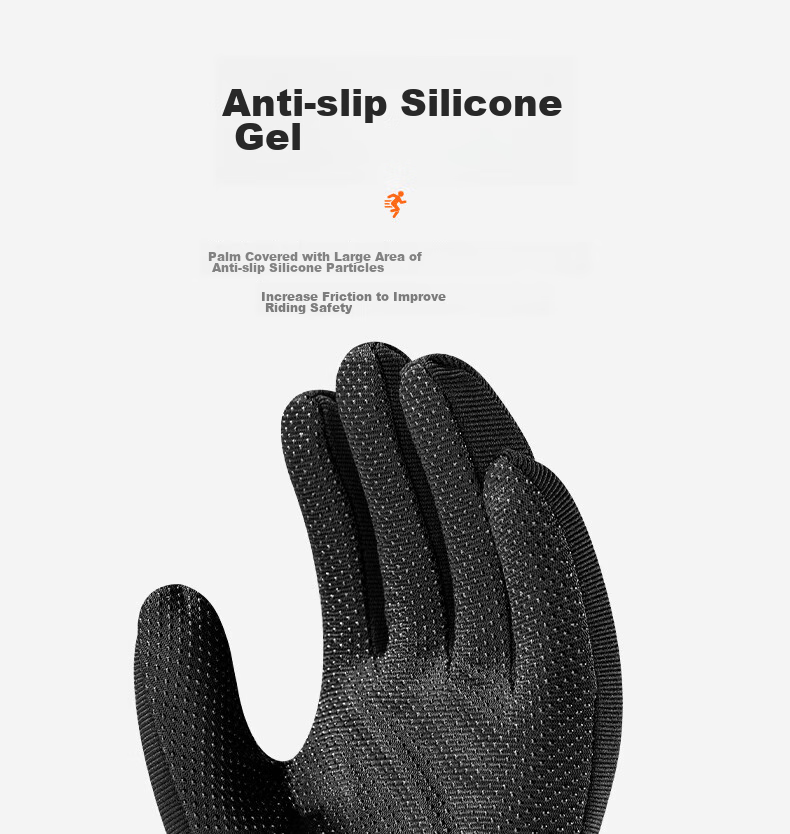 Move Iron Cycling Gloves, Long Finger Gloves for Men And Women, Spring And Autumn Road Mountain Bike Gloves, Full Finger Summer Anti-Slip Equipment 4