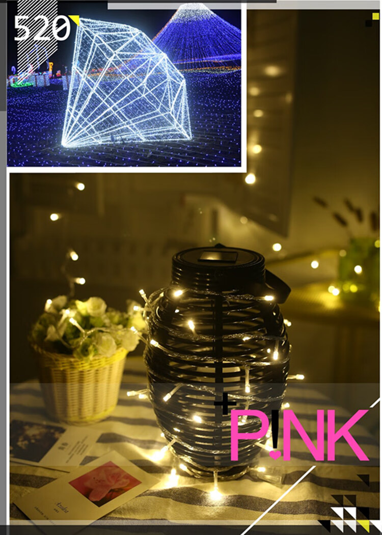 Jingtang Small Colorful Lights, Flashing Starry String Lights, Battery-Powered Birthday Gift Bouquet, Ambient Decorative Light Strips, 5 Pieces 6