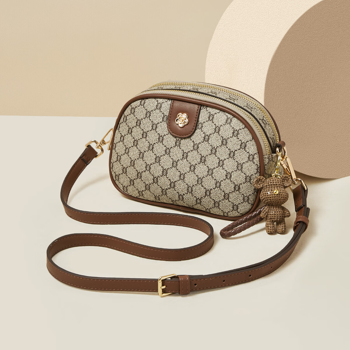 FOXER Women's Handbag, Large Capacity Shoulder Bag, Crossbody Bag, Phone Pouch, Small Purse, Light Luxury Valentine's Day Gift