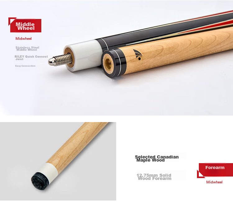 RILEY Pool Cue RMP-1, Chinese 8-Ball American 9-Ball Cue, Big Head Eight-Ball Black Eight Scoring Pool Cue, 12.75 Inches 4