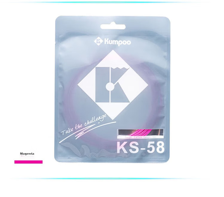KUMPOO Badminton Racket String, High Elasticity, Durable, Ball Control, KS-58 KUMPOO String KS58, High Elasticity, Durable, Light Lake Blue 11