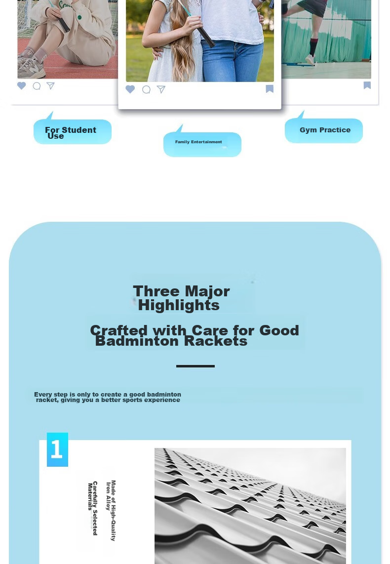 Deli Angenite Wear-Resistant Concave Frame Aluminum Alloy Racket Classic Beginner Student Entry-Level (Blue Pair + 3 Balls) 2