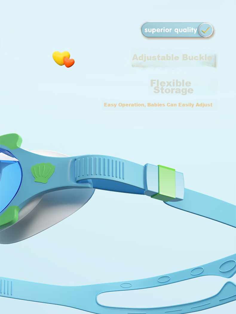 Li-Ning Children's Swimming Goggles for Boys And Girls, High-Definition Anti-Fog Waterproof Professional Comfortable Diving Swim Glasses Equipment 323 Blue-Gree 12