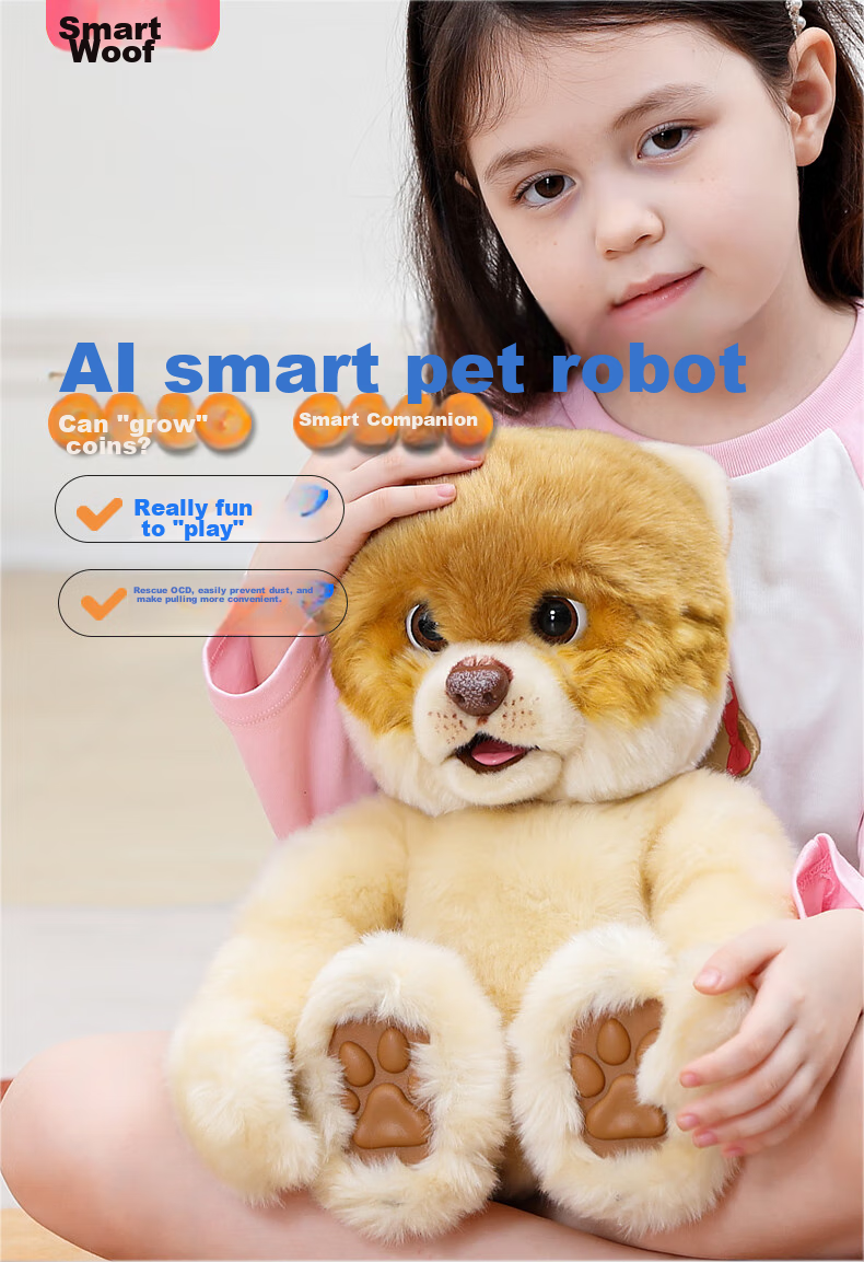 CUMATE Intelligent Pomeranian Toy Dog AI Companion Robot, Children's Gift, Birthday Present for Boys 1