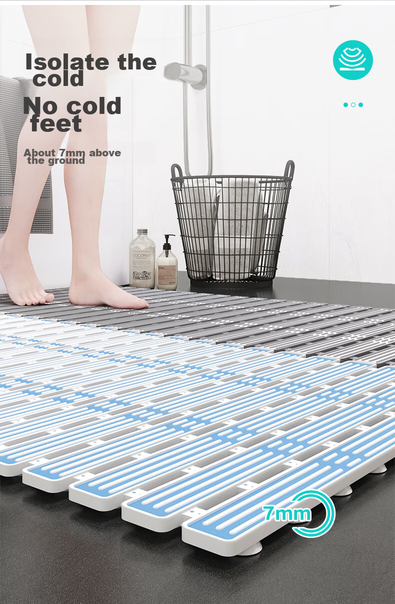 Dajiang TPE Bathroom Non-Slip Mat, Toilet Shower Room Elderly Bathing Anti-Fall Floor Mat, 40x68cm 9