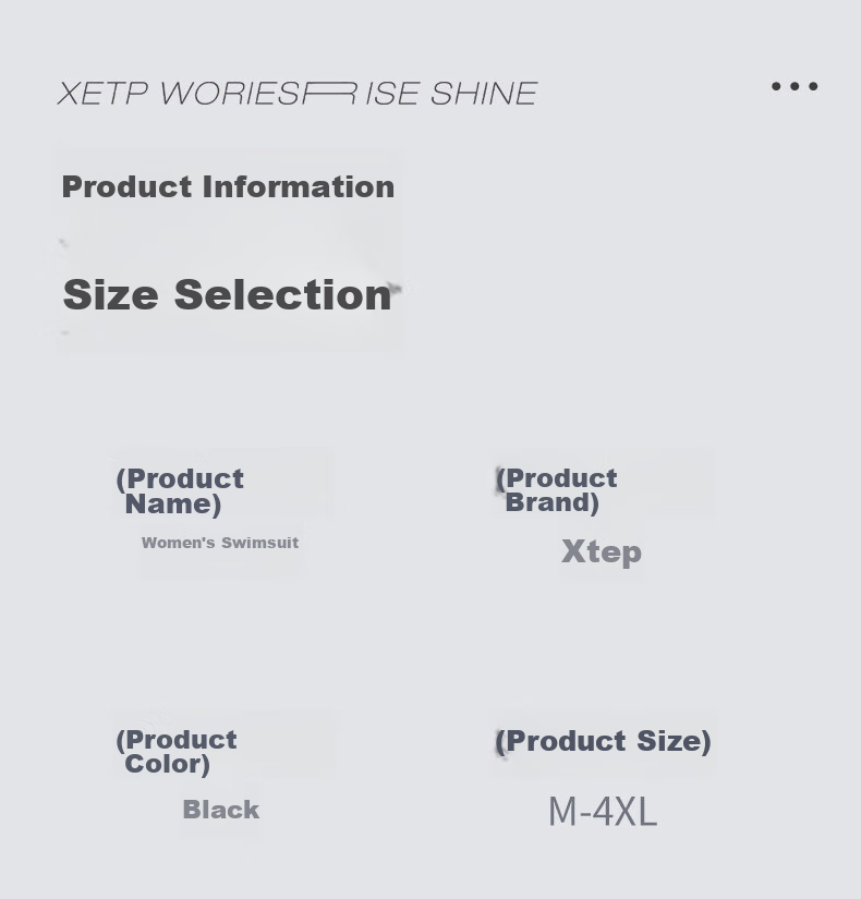 XTEP XTEP Summer One-Piece Swimsuit with Skirt for Women, Long-Sleeve Beach Hot Spring Swimwear, Black, Size L 11