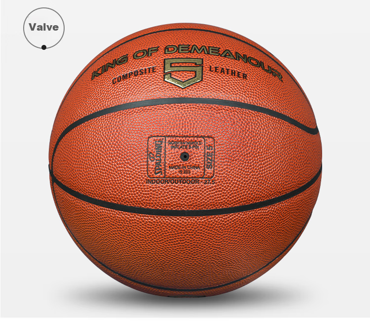 SPALDING Basketball Size 5 Indoor/outdoor Wear-Resistant Dual-Use PU Material Youth Children's Basketball 77-476Y5 9