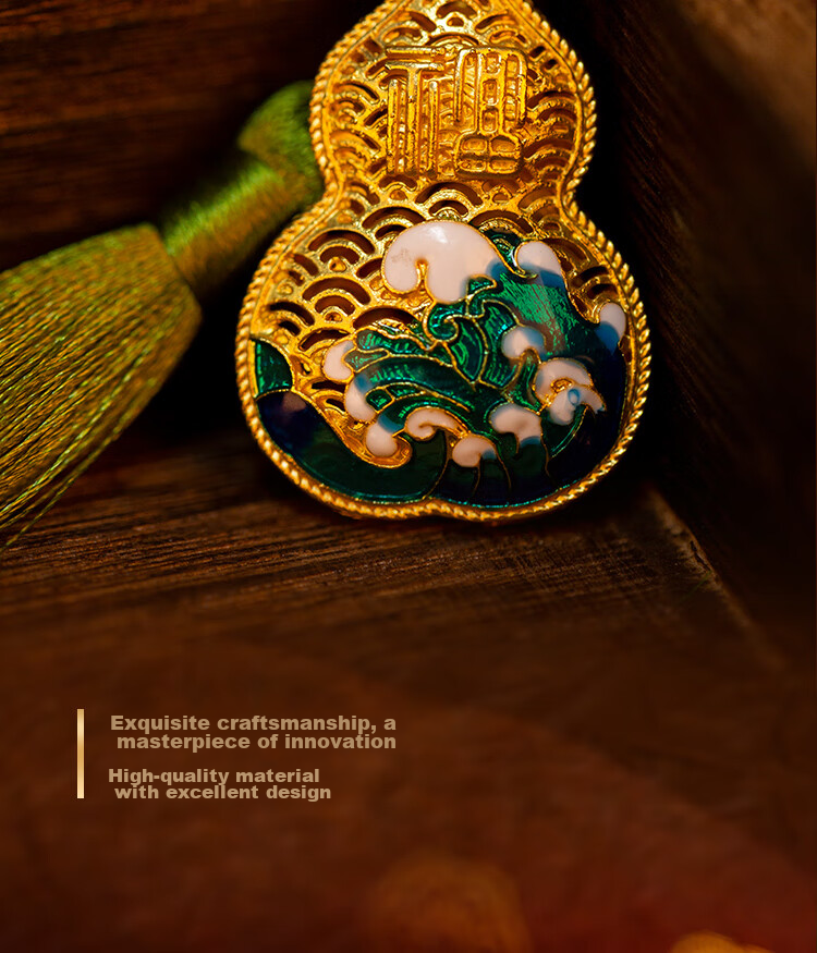 SINO-FOREIGN ENAMEL GALLERY "Good Luck" Hanging Ornament, Car Key Pendant, Small Accessories for Backpacks And Gourds, New Year Gift 3