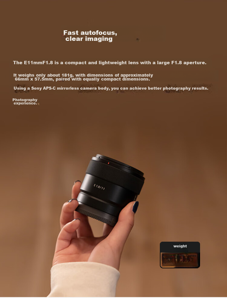 SONY E 11mm F1.8 Ultra-Wide Prime Lens, Compact And Portable, for Vlog Recording And Creative Capture, SEL11F18 7