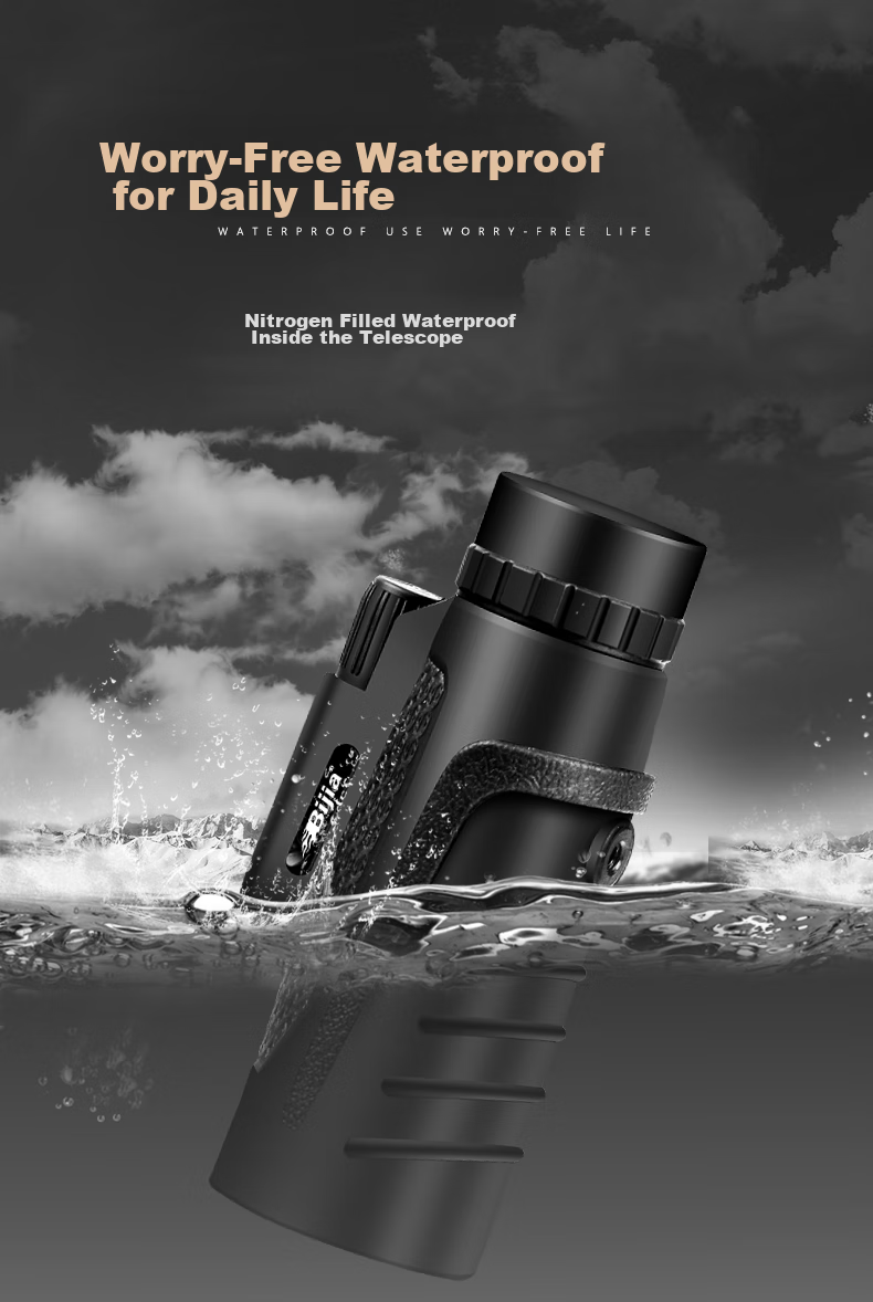 BIJIA Monocular Telescope, 10X42DF, Concert Viewing, High Magnification, High Definition, Large Aperture, Night Vision, Waterproof, Portable Binoculars 9