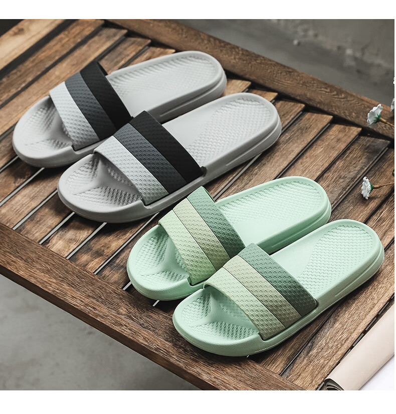GUOLUOFEI Slippers for Men, Odor-Free, Summer Shower Home Use, Non-Slip Thick Sole, Anti-Odor, Women's Summer Bathroom Slippers, Sky Blue, Size 40-41 19