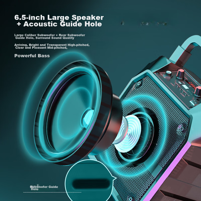 Newman K97 Wireless Bluetooth Speaker, Outdoor High-Volume Square Dance Speaker, Compact Home Radio, Portable Handheld Speaker for Street Vendors And Market Stalls, with Payment Code And Voice Broadcast Function