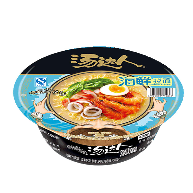 统一汤达人 海鲜拉面 碗面 120g*12碗 整箱批发 方便面泡面速食面 