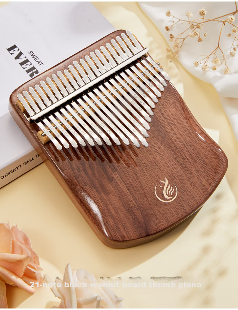 Asasi Kalimba Thumb Piano, 21 Keys, Rosewood, Portable Finger Piano for School Students And Children, Birthday Musical Instrument Gift 11