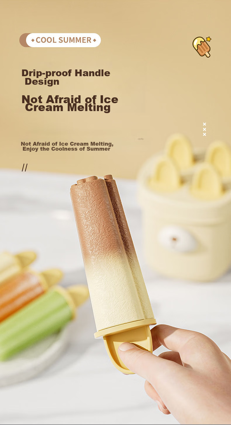 Canjiangjun Homemade Ice Cream Mold for Home Use, Ice Pop And Popsicle Mold, Creative Cartoon DIY Ice Cube Mold, Set of 2 7