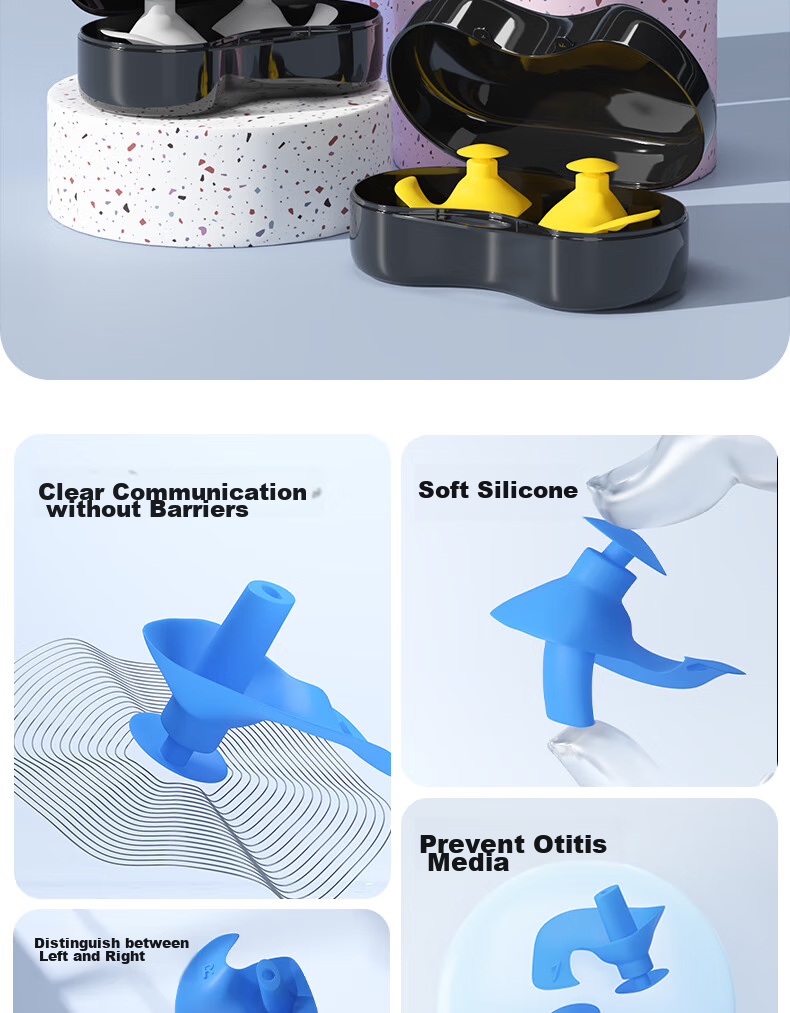 Li-Ning Swimming Earplugs, Professional Training Accessories, Silicone Comfortable Soft Waterproof Earplugs LSXP819-3 2