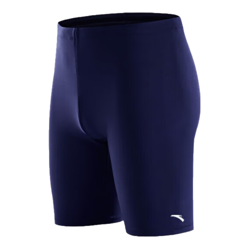 ANTA Men's Swim Shorts, Summer Quick-Dry Breathable Knee-Length Swim Trunks, Anti-Embarrassment Design, Loose-Fitting Quick-Dry Swimwear, Size L