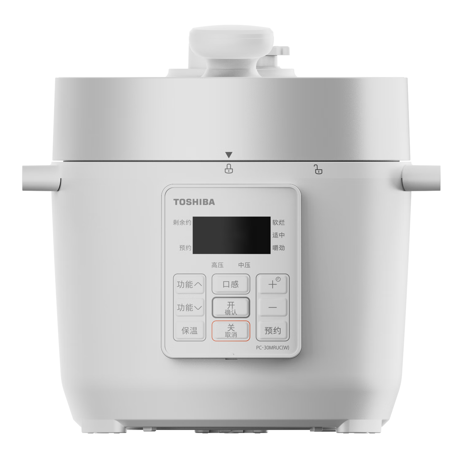TOSHIBA Intelligent Safety Pressure Cooker, 3L, for 4-6 People, High-Pressure Cooker for Home Use, Multifunctional Pressure Cooker without Water, Dual-Pressure Fresh Extraction, PC-30MRUC(W)