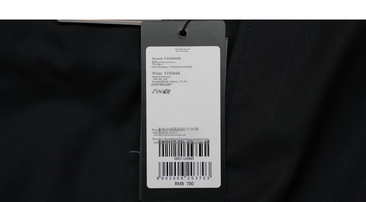 YOUNGOR [Elastic Waist] New 2026 Business Straight-Leg Wide-Leg Trousers, Navy Blue, L (175/84A) 18