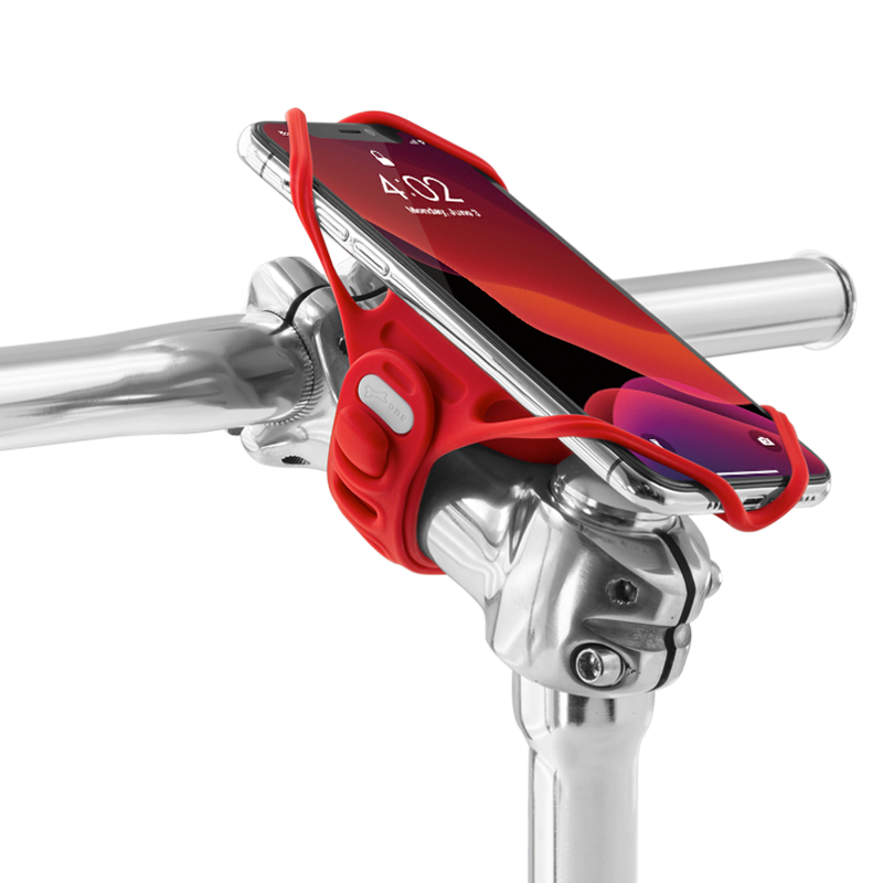 Bone Bicycle Phone Mount for Road And Mountain Bikes, Cycling Navigation Handlebar Mount with Soft Silicone, Stable And Shock-Absorbing