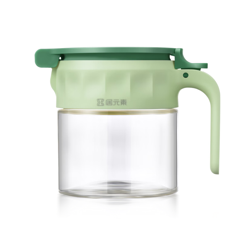 Juyuansu Glass Sealed Moisture-Proof Seasoning Container, Kitchen Salt And Sugar Bottle Jar, Home Use with Spoon, Spice Container, 350ml, Fruit Powder Gree