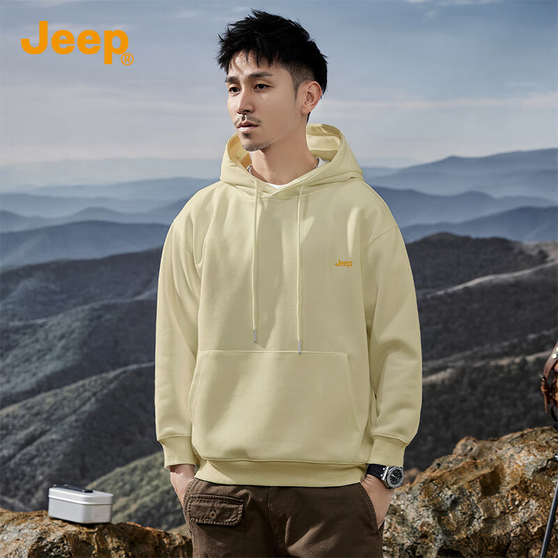 JEEP Men's Hooded Sweatshirt, Heavyweight Hoodie Jacket for Men, Loose-Fitting Spring And Autumn Outerwear for Men in 2026