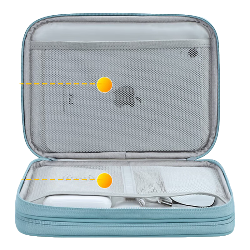 BUBM Cable Organizer Bag for Digital Accessories, Charging Cables And Power Cords, Travel And Business Trip Storage Pouch, Large Double-Layer Desig