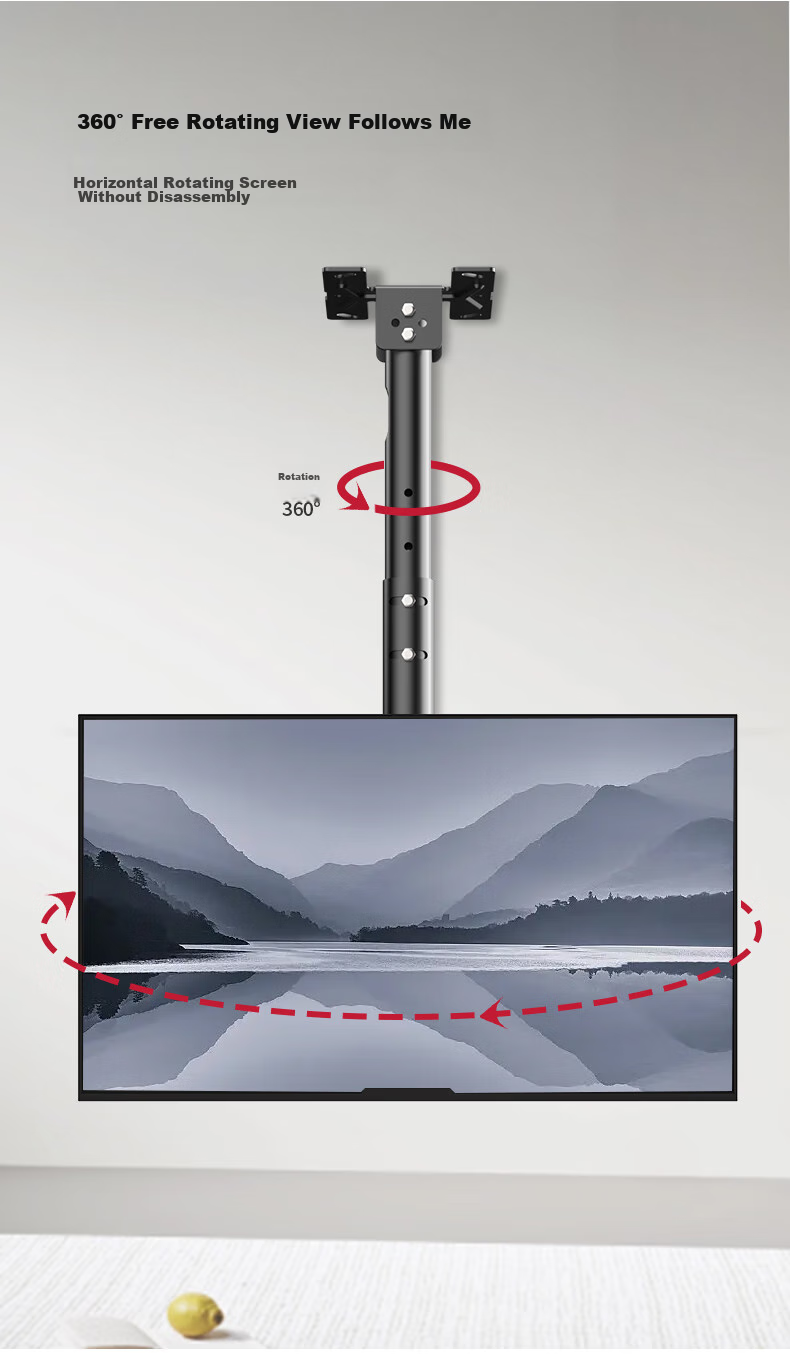 Jiangwutong TV Mount Bracket [14-42 Inches], Ceiling Hanging Bracket, 360-Degree Rotating Display Hanging Rod, LCD TV Suspension Mount 7