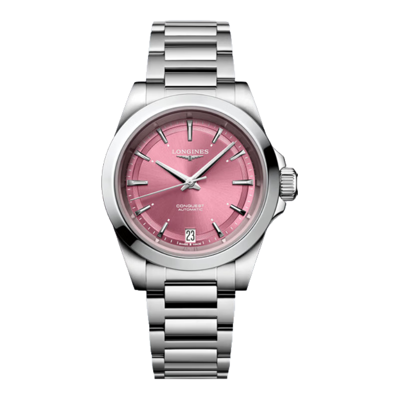 LONGINES Swiss Watch, Conquest Series Dynamic Women's Steel Strap Mechanical Watch, L34304996