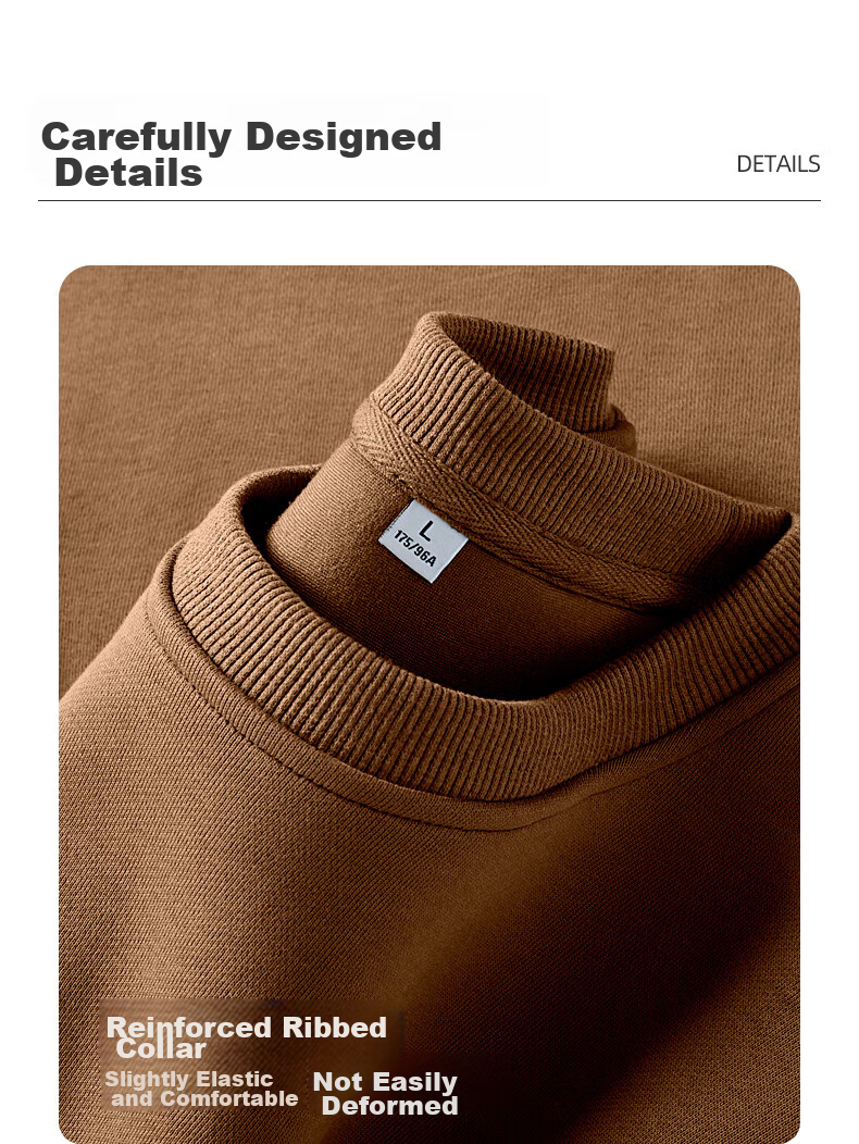 Baleno Loose Round Neck Sweatshirt for Men, Spring And Autumn Trendy Oversized Plus Size Top, Casual Versatile Solid Color Jacket for Me 19
