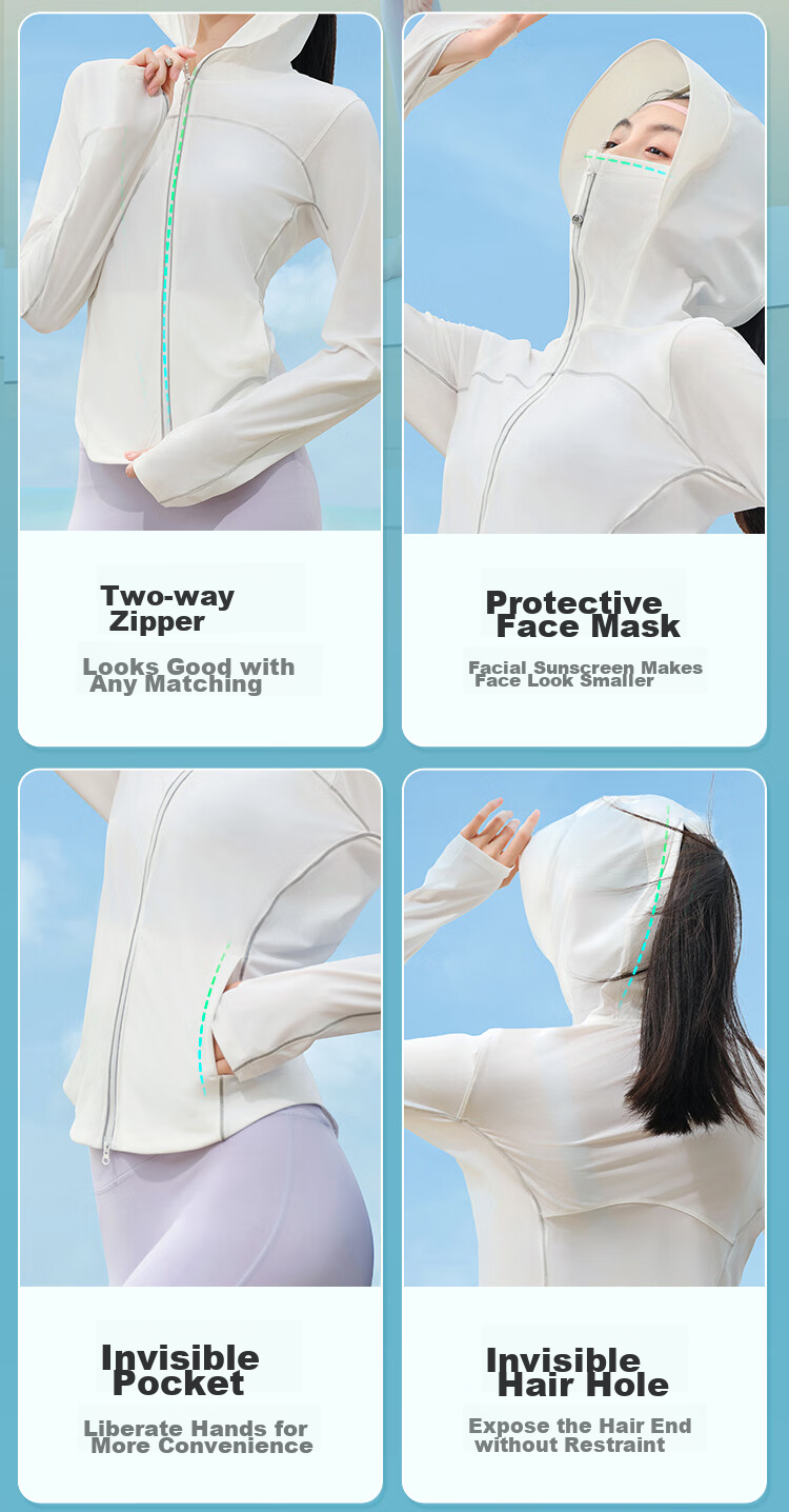 BOSIDENG Clothing, Five-Fold Summer National Standard Sun Protection Garment, Ice Silk Original Yarn UPF100+, Outdoor Hooded UV-Resistant Slim Fit 18