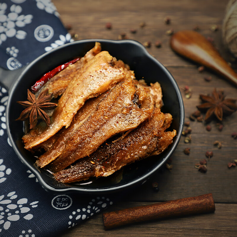 华味亨 香辣小黄鱼98g/袋舟山海味即食鲜卤小鱼干仔休闲零食