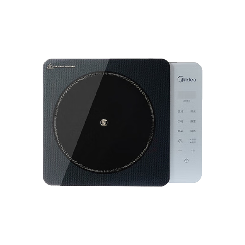 Midea Induction Cooker, Ceramic Cooktop, Tea Brewing, Even Heating, 2200W Dual Ring High Power, Boiling Water, Hot Pot Cooking, Porridge Making, Low Radiation, Timer, Hot Pot Stove, Compatible with All Cookware, HW22E01