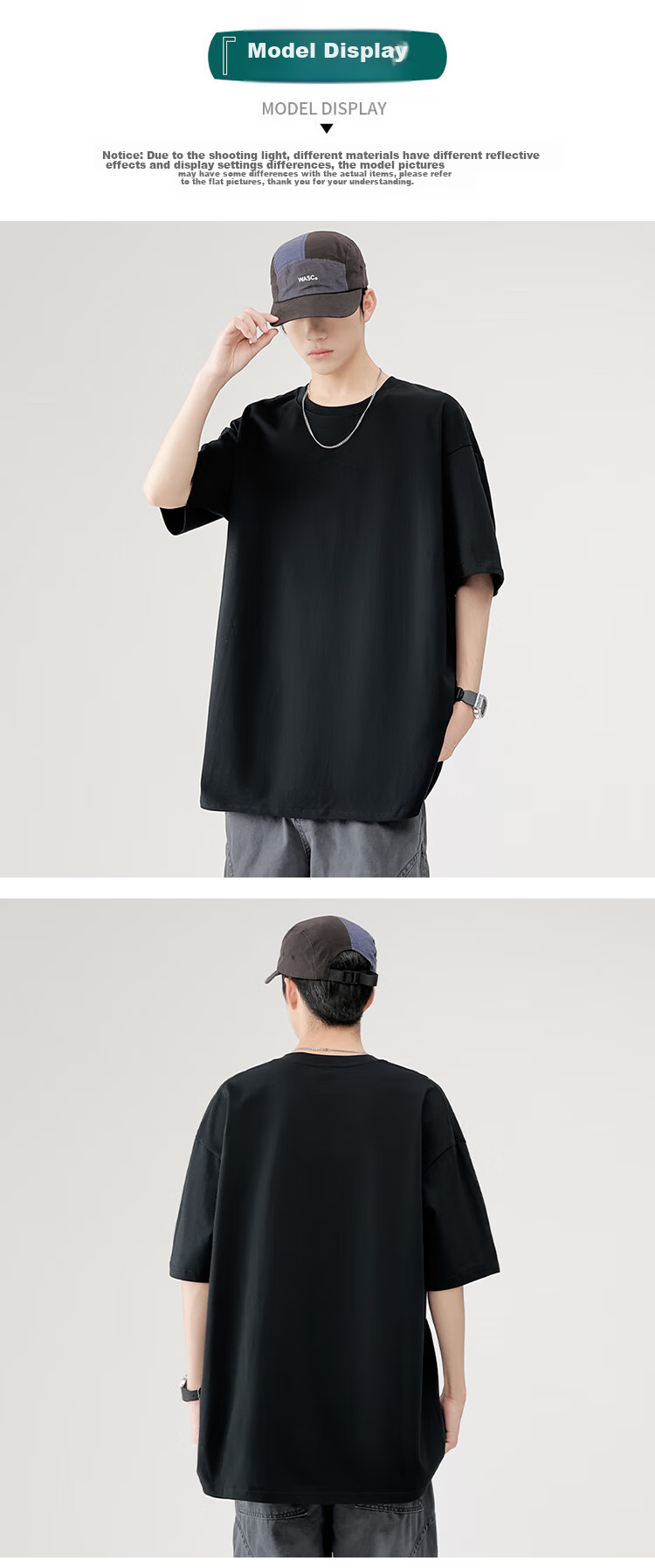 NASA GISS Official Trendy Short-Sleeve T-Shirt, Summer Pure Cotton Solid Color Undershirt, Loose-Fitting Men's Half-Sleeve, White, S 5