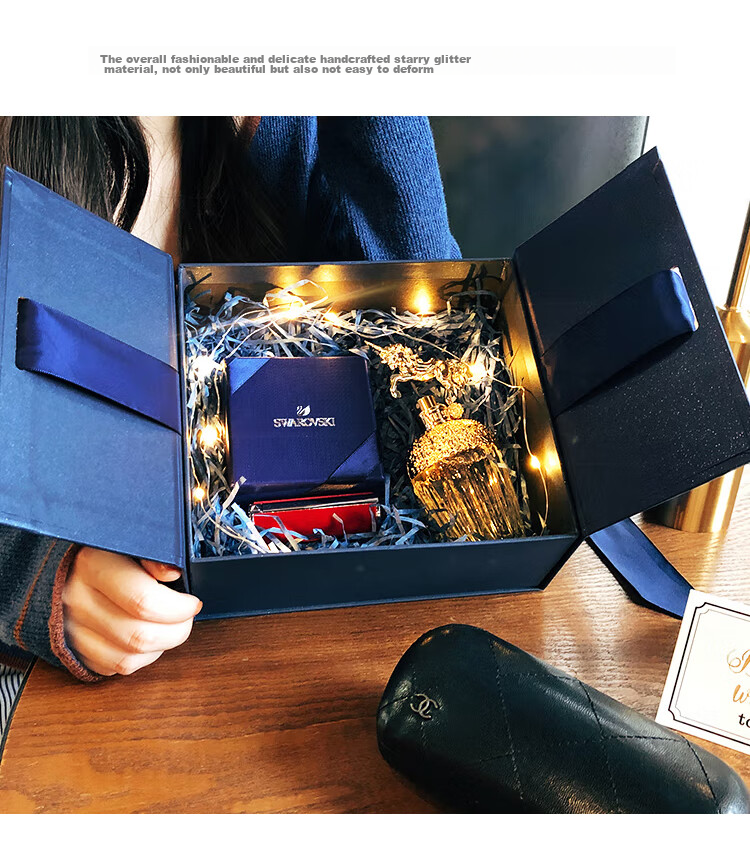 TaTanice Gift Box, Empty Box for Holiday Gifts, Confession, Birthday Present Packaging, Metal Handle, Gree 3