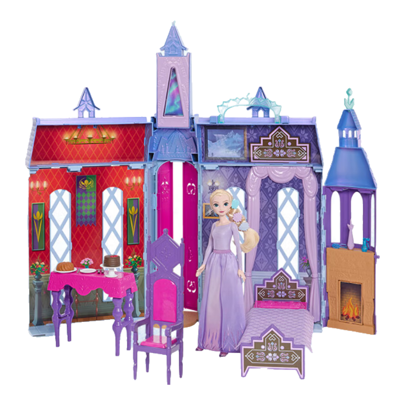 Barbie Frozen Princess Castle - Elsa's Arendelle Castle Set HLW61, Birthday Gift