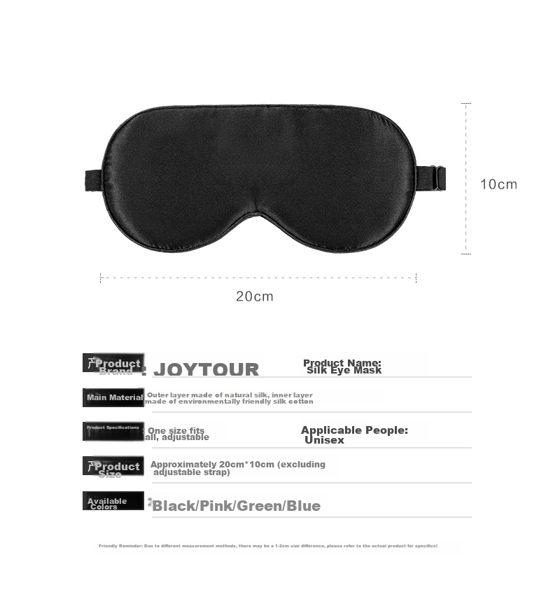 JOYTOUR 3D Eye Mask, Sleep Light-Blocking Thin Breathable, Men And Women Nap Travel Sleep Eye Mask, Black with Earplugs Included 13