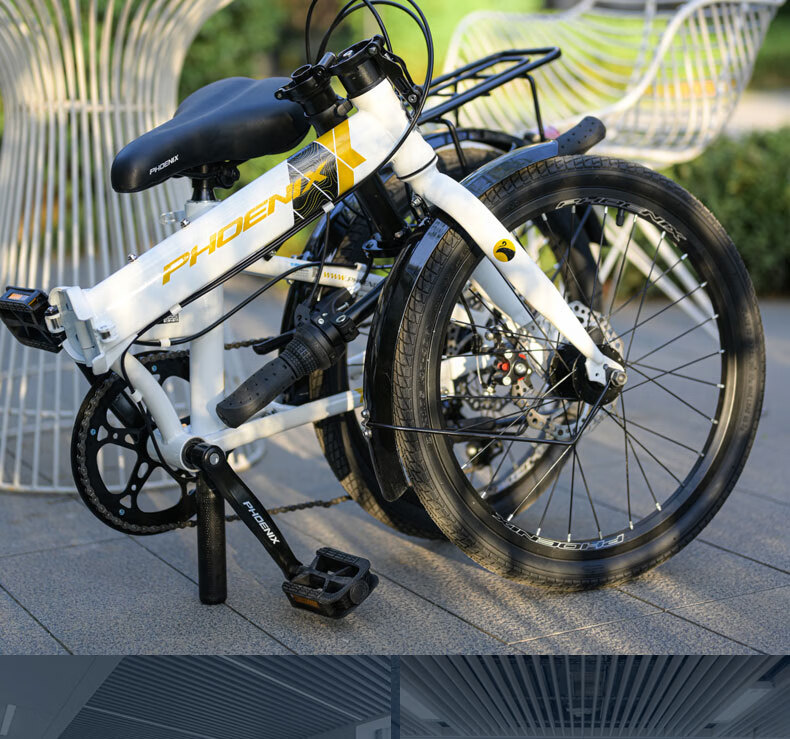 Phoenix Folding Bike Adult Ultra-Light Portable Commuter Leisure Bicycle 20-inch Shimano Gear Student Bike 2