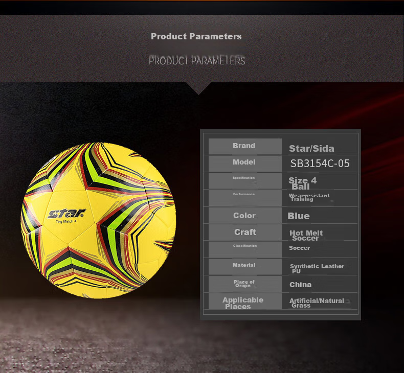 Star Youth Soccer Ball, Competition Training, Comfortable And Lightweight, Size 4 Soccer Ball, SB3154C-05 2