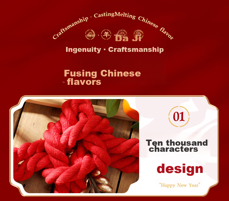 Xinxinjingyi National Day Decoration, Chinese Knot Hanging Ornament, Housewarming Gift, Mid-Autumn Festival Decoration, Living Room Decorative Knot, Medium Size 7