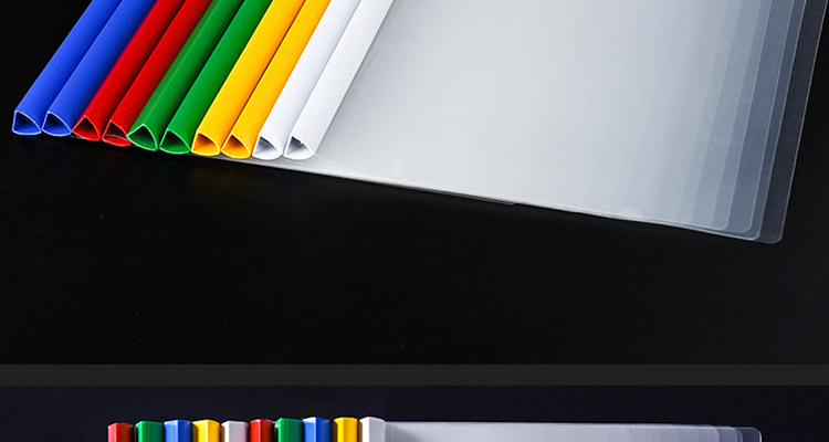 DiLe Thickened A4 Transparent Pull Rod Folder/document Folder/pull Rod Folder/report Folder, Office Supplies Stationery, Pack of 10, Can Be Customized with Protective Face Mask, 1425 Mixed Colors 27